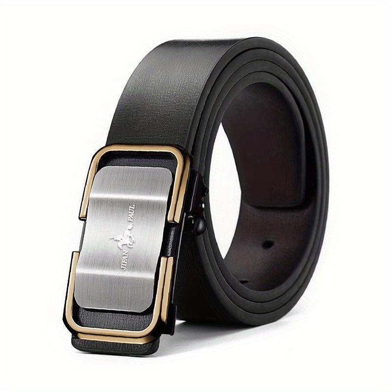 Men's Classic Golden Buckle PU Leather Belt