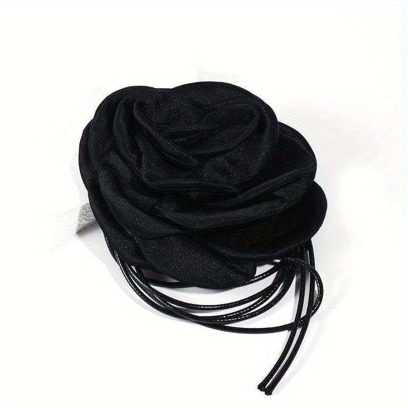 Satin Flower Sash Belt Lace Up Wax Rope Waist Belt Boho Dress Girdle