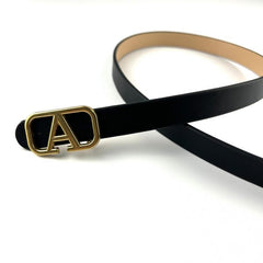 Hollow Out Buckle Belt Solid PU Belt for Women