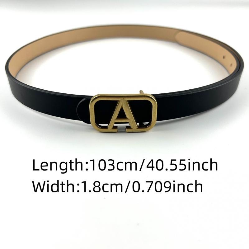 Hollow Out Buckle Belt Solid PU Belt for Women