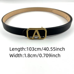 Hollow Out Buckle Belt Solid PU Belt for Women