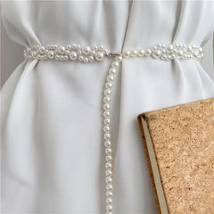 Faux Pearl Belt Waist Belt Female Dress Strap Wedding Chain Belt