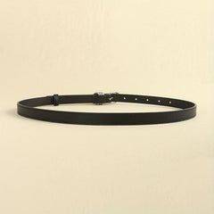 Thin Square Pin Buckle Belt Casual PU Leather Belt For Women