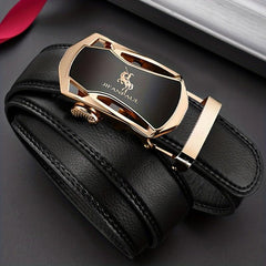Men's Business Buckle PU Leather Belt Father's Birthday Boyfriends
