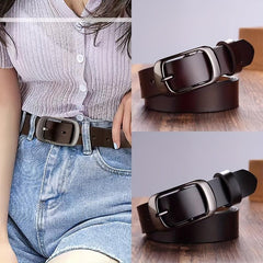Vintage Oval Pin Buckle Belt for Women