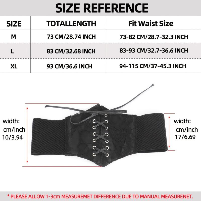 Elastic Waist Corset Belt for Women Lace Up Tied