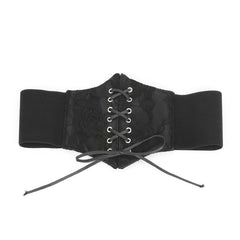 Elastic Waist Corset Belt for Women Lace Up Tied