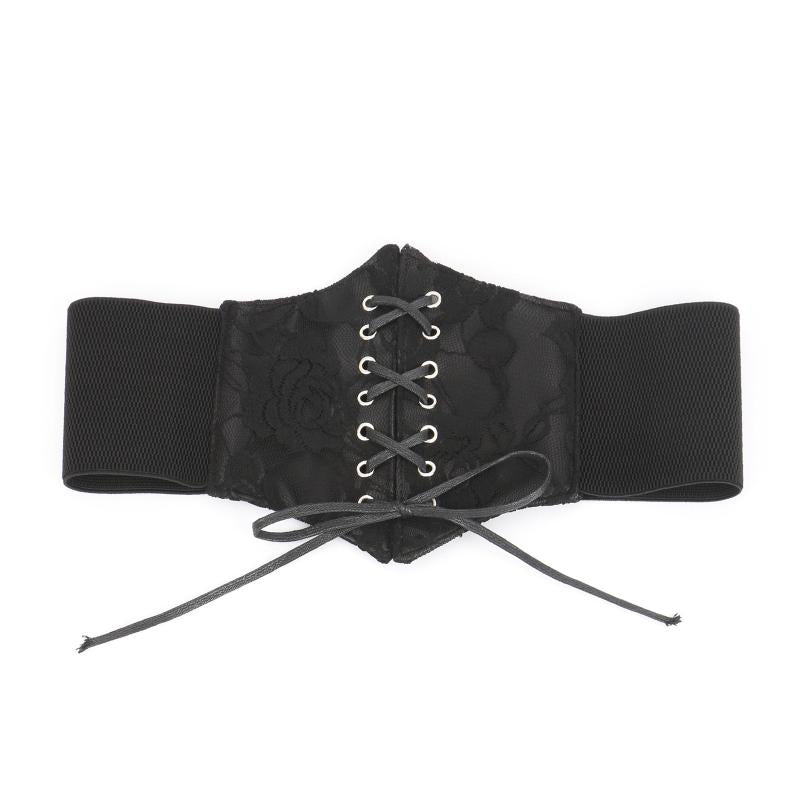 Elastic Waist Corset Belt for Women Lace Up Tied
