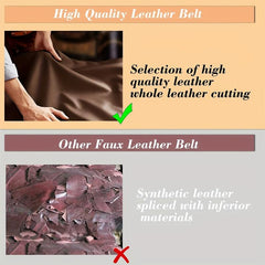  Leather Belt Square Pin Buckle Belt for Women