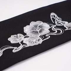 Vintage Flower Embroidery Cloth Belt Classic Bowknot Sash Belt