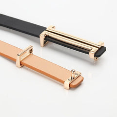 Women Leather Slim Skinny Thin Belts Ins Belts For Women Dress Jeans Strap
