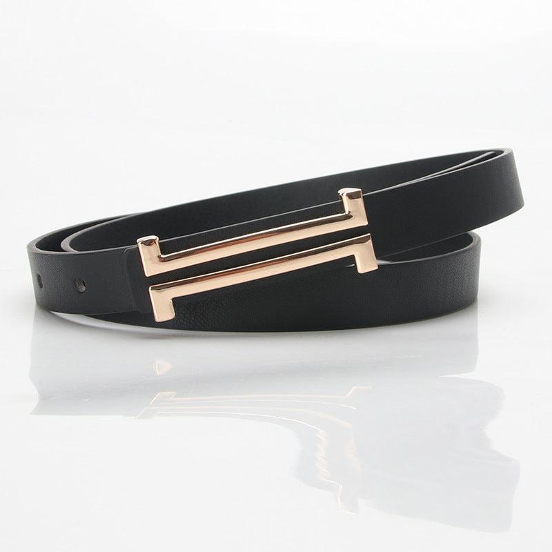Women Leather Slim Skinny Thin Belts Ins Belts For Women Dress Jeans Strap