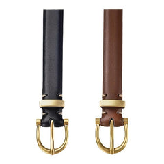 Casual Oval Buckle Leather Belt for Women