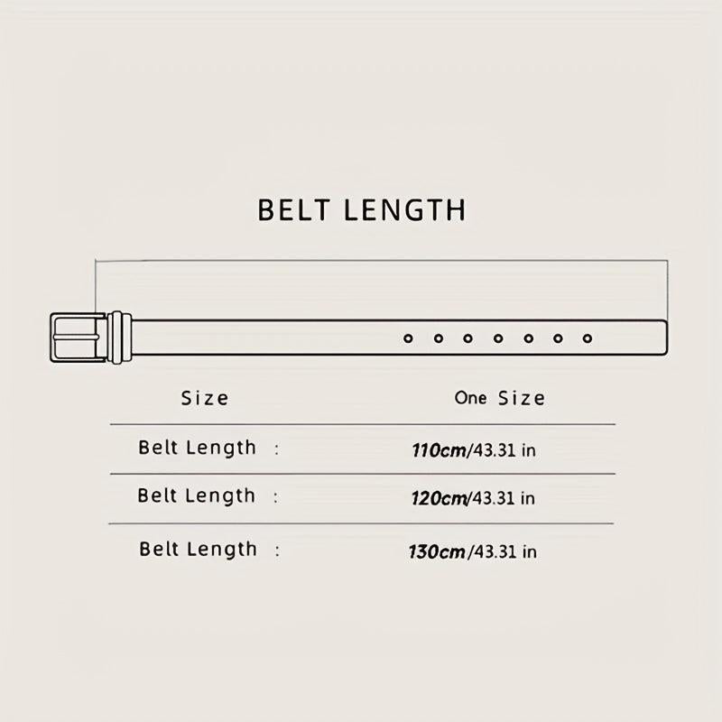 Casual Oval Buckle Leather Belt for Women