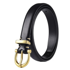 Casual Oval Buckle Leather Belt for Women