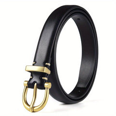 Casual Oval Buckle Leather Belt for Women