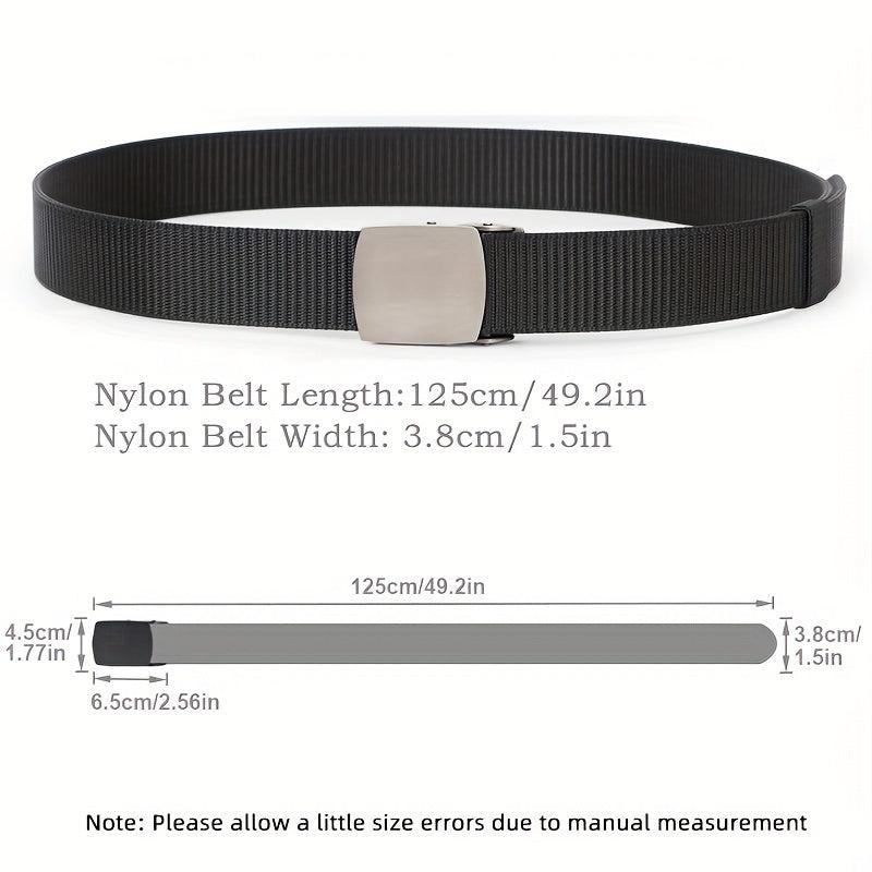 Adjustable Military Tactical Belt Metal Buckle Canvas Waistband
