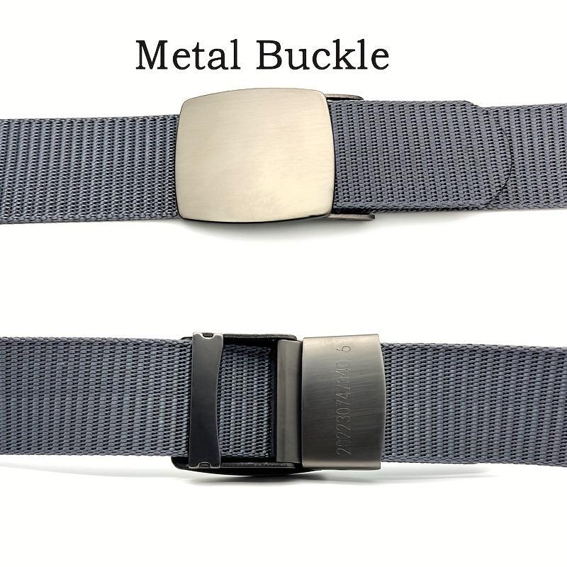 Adjustable Military Tactical Belt Metal Buckle Canvas Waistband