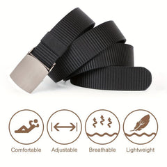 Adjustable Military Tactical Belt Metal Buckle Canvas Waistband