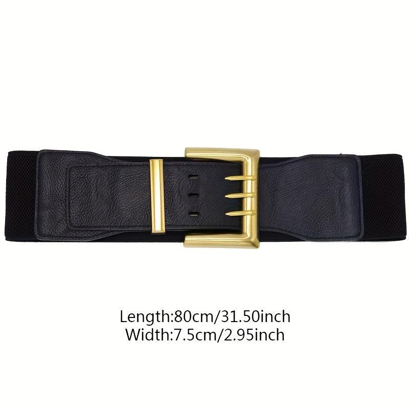 Vintage PU Leather Wide Belt For Women