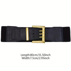 Vintage PU Leather Wide Belt For Women