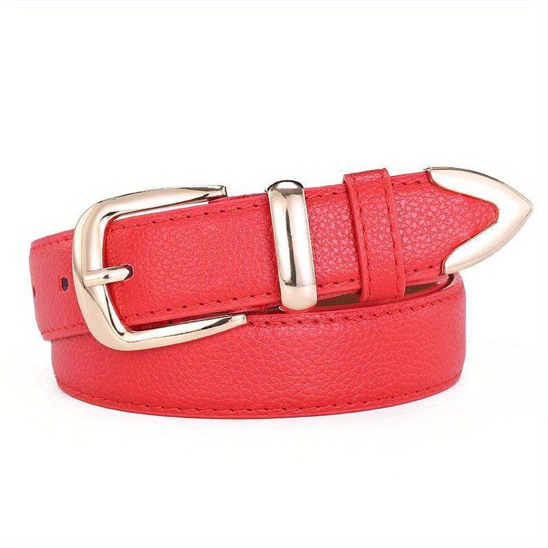 Vintage Pin Buckle Belt PU Coat Girdle Jeans Pants Belt Women