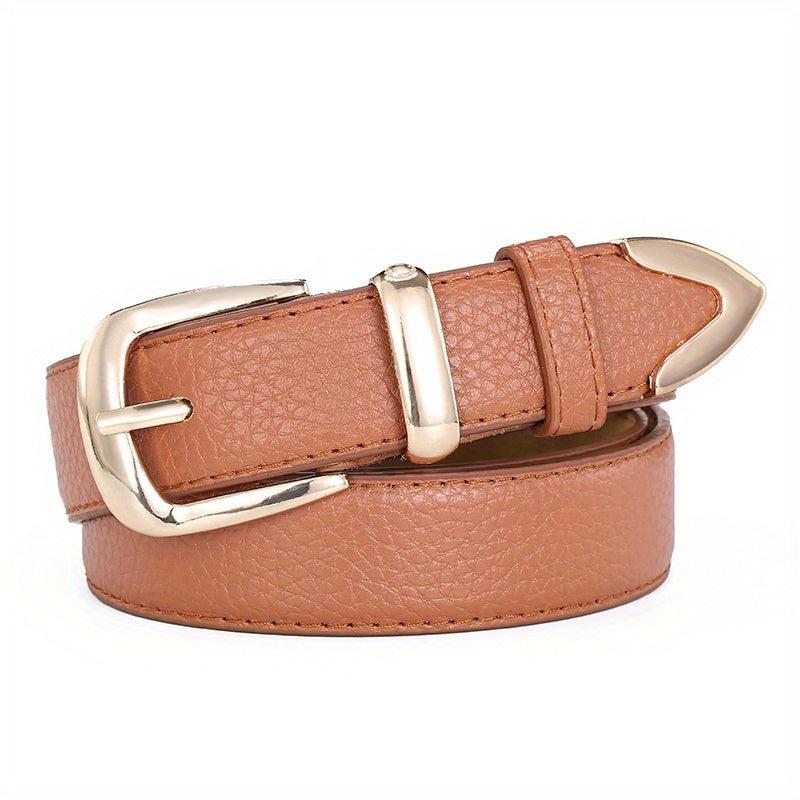 Vintage Pin Buckle Belt PU Coat Girdle Jeans Pants Belt Women