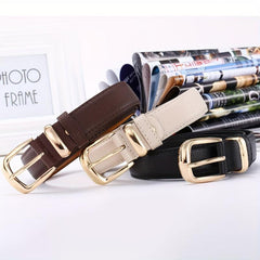 Vintage Pin Buckle Belt PU Coat Girdle Jeans Pants Belt Women