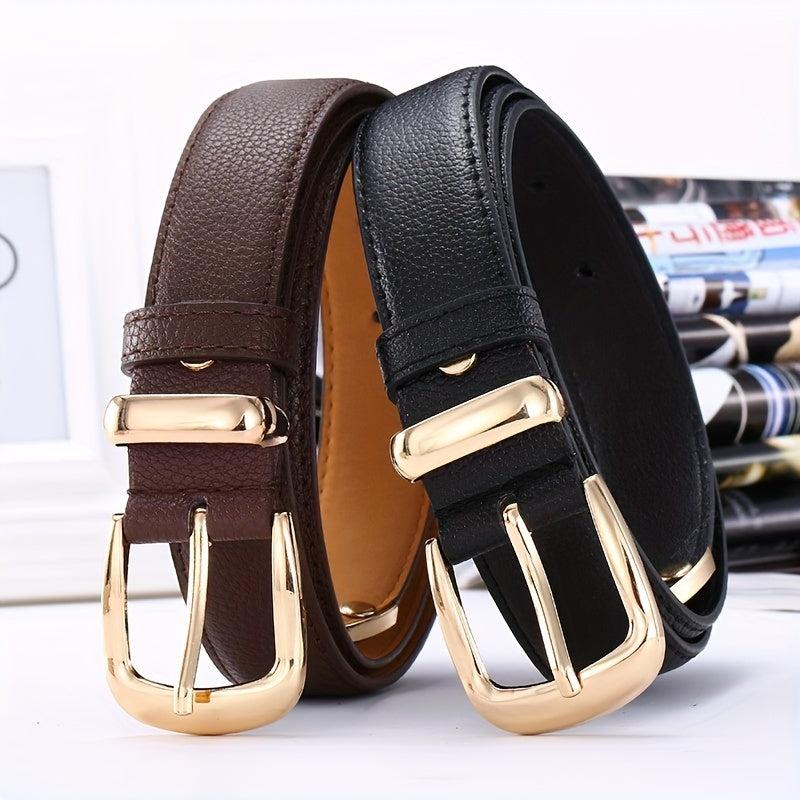 Vintage Pin Buckle Belt PU Coat Girdle Jeans Pants Belt Women