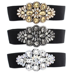 Vintage Rhinestone Elastic Band Dress Belt for Her