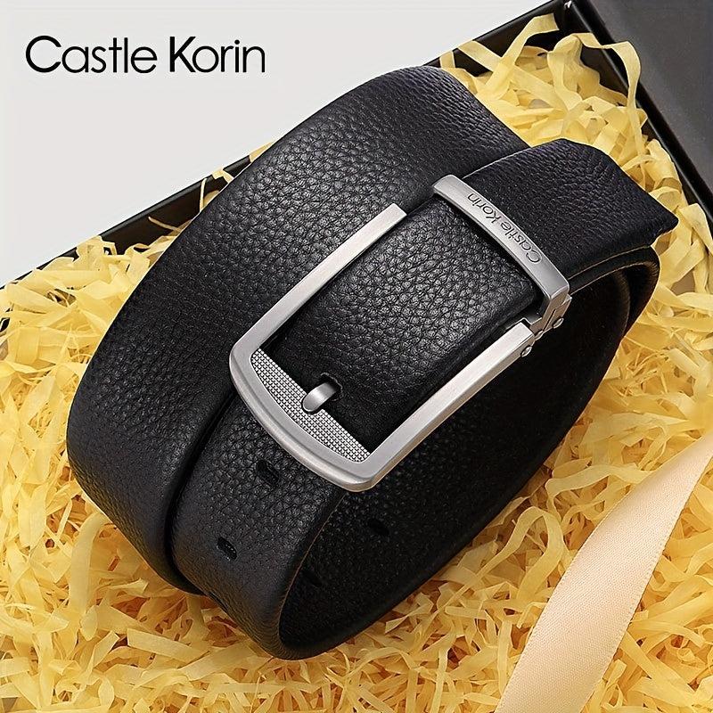 Men's Leather Belt Insert Buckle First Layer Cowhide Leather Length 47 24in