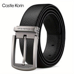 Men's Leather Belt Insert Buckle First Layer Cowhide Leather Length 47 24in