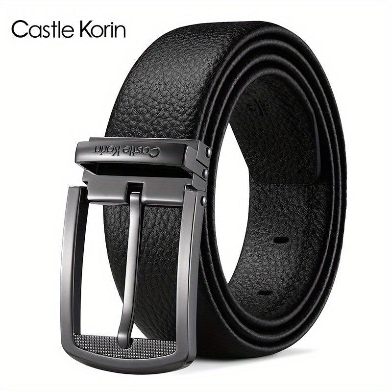 Men's Leather Belt Insert Buckle First Layer Cowhide Leather Length 47 24in