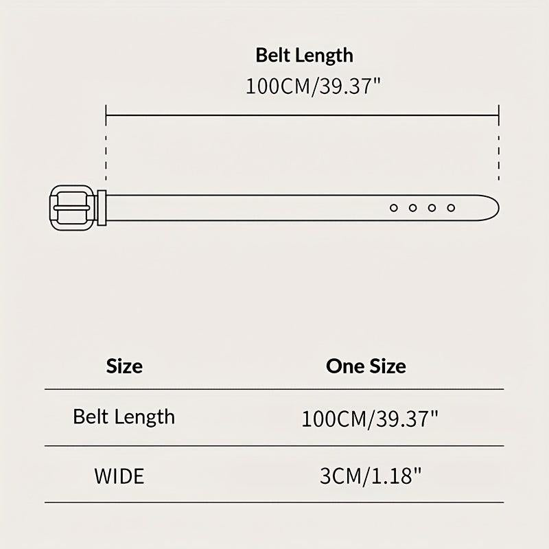 Classic Double D Buckle PU Waist Belt for Women