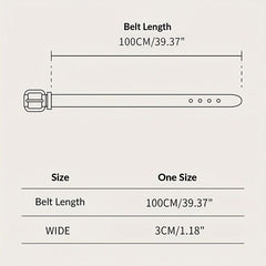 Classic Double D Buckle PU Waist Belt for Women