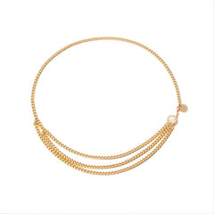 Boho Sun Flower Body Chain Golden Beach Belt for Women