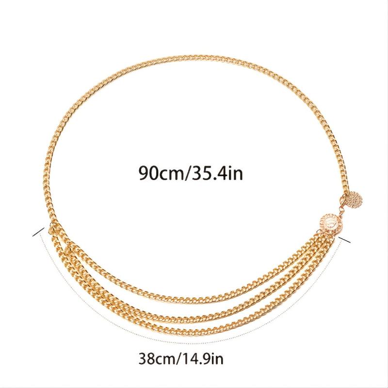 Boho Sun Flower Body Chain Golden Beach Belt for Women