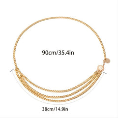 Boho Sun Flower Body Chain Golden Beach Belt for Women