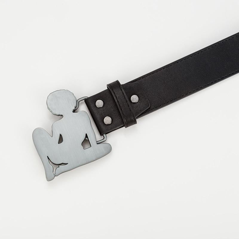  Punk Belt Stylish Character Buckle PU Belt