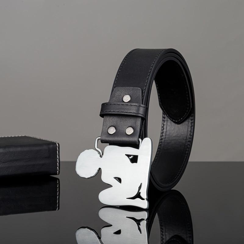  Punk Belt Stylish Character Buckle PU Belt