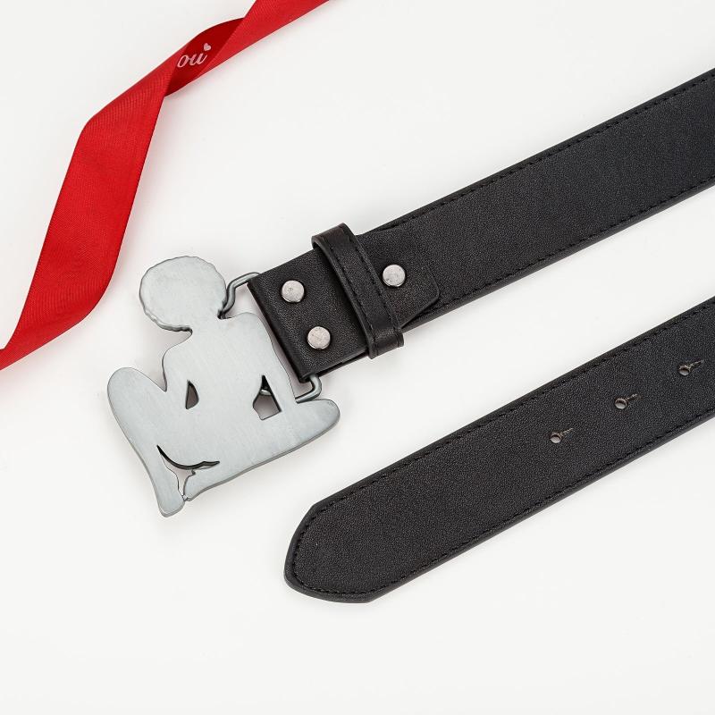  Punk Belt Stylish Character Buckle PU Belt