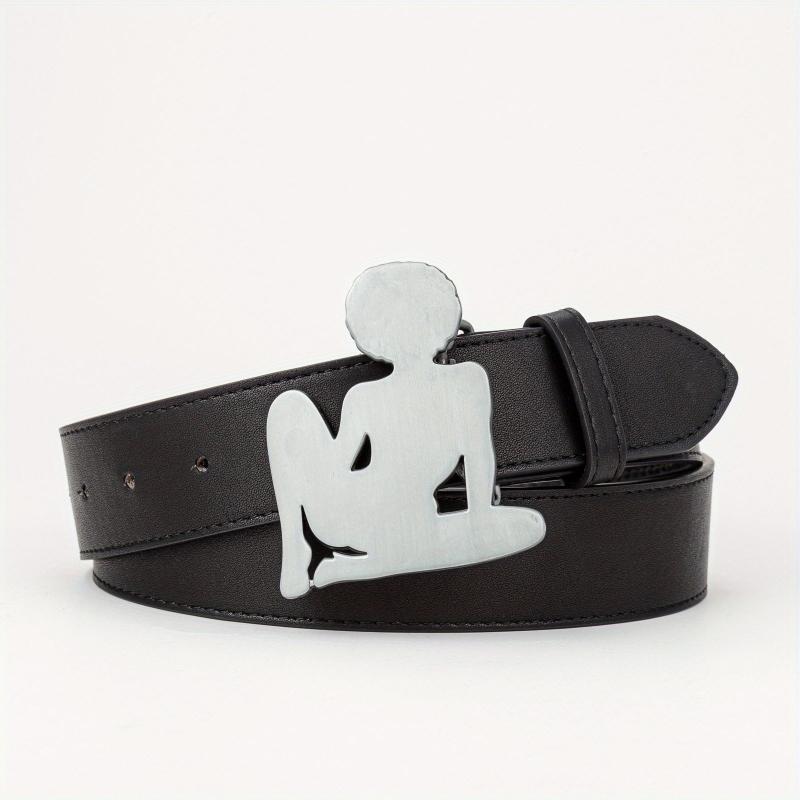  Punk Belt Stylish Character Buckle PU Belt
