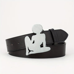  Punk Belt Stylish Character Buckle PU Belt