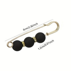 Detachable Waist Clip Faux Pearl Dress Brooch
