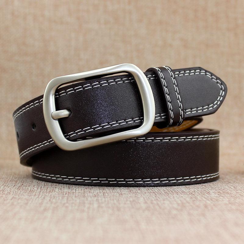 PU Leather Belt Solid Waistband Unisex Jeans Pants Belt