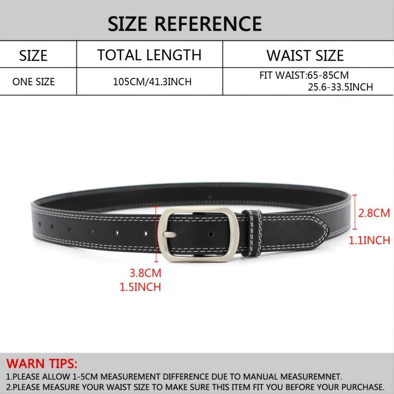 PU Leather Belt Solid Waistband Unisex Jeans Pants Belt