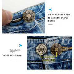 6pcs Waistband Extender Button Retractable Extended Jeans Button