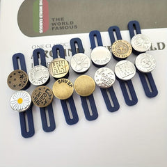 6pcs Waistband Extender Button Retractable Extended Jeans Button