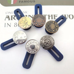 6pcs Waistband Extender Button Retractable Extended Jeans Button