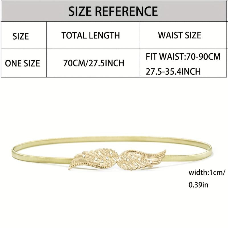 Rhinestone Wing Stretch Belt Gold Silver Women Girdle Dress Waistband
